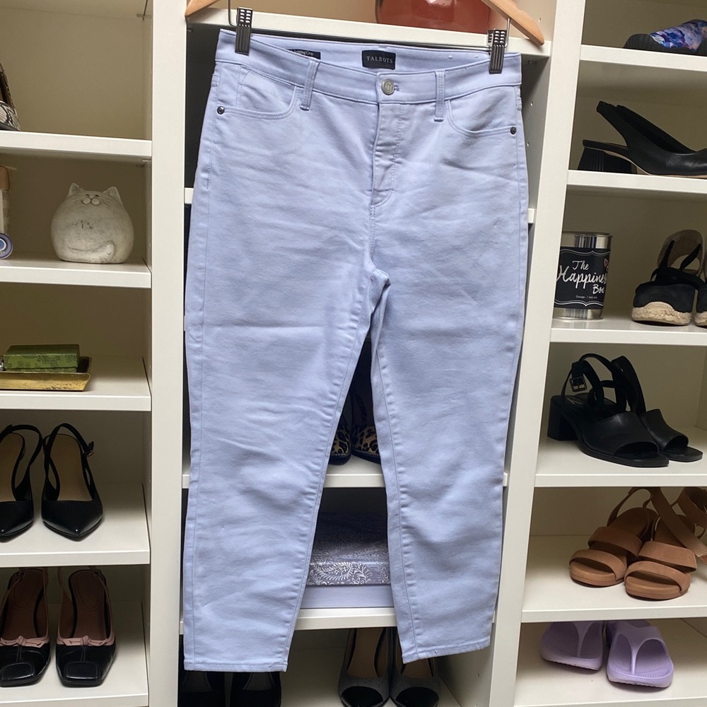 Talbots Light Blue Ankle Jeans.  Jegging Crop. 4P. Like NEW.